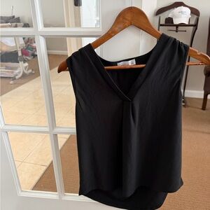 Madison Black V-Neck Sleeveless Blouse